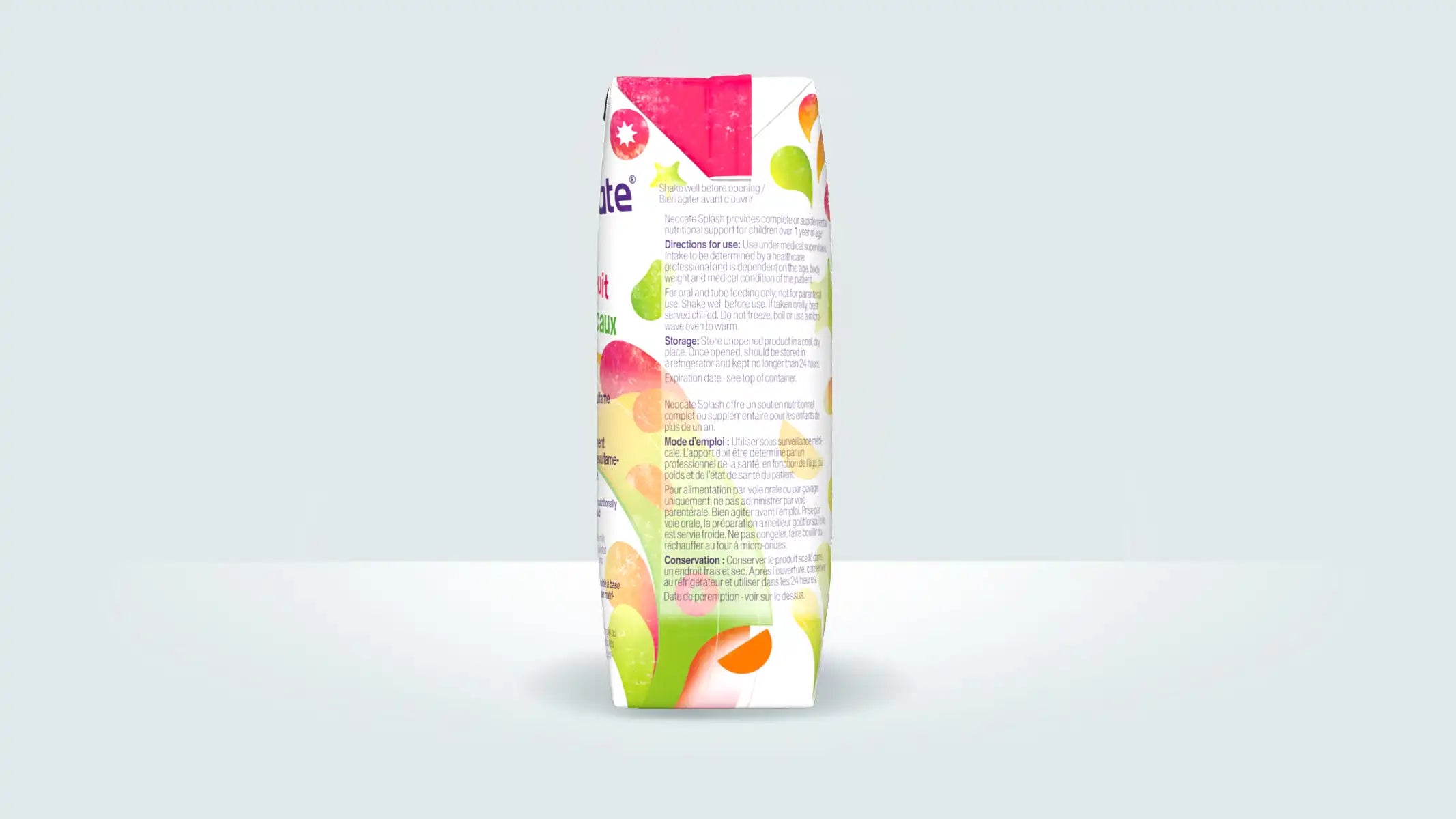 Pediatric Oral Supplement Neocate Splash Tropical Fruit Flavor 8 oz. Carton Liquid Amino Acid Food Allergies,Packaging Type- Each