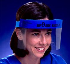 Face Shield Splash Shield One Size Fits Most Half Length Anti fog Disposable NonSterile