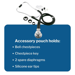 sprague stethoscope mckesson black 2 tube 16 inch tube double sided chestpiece packaging type each