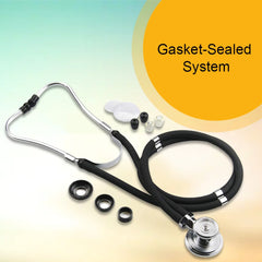 sprague stethoscope mckesson lumeon black 2 tube 22 inch tube double sided chestpiece packaging type each
