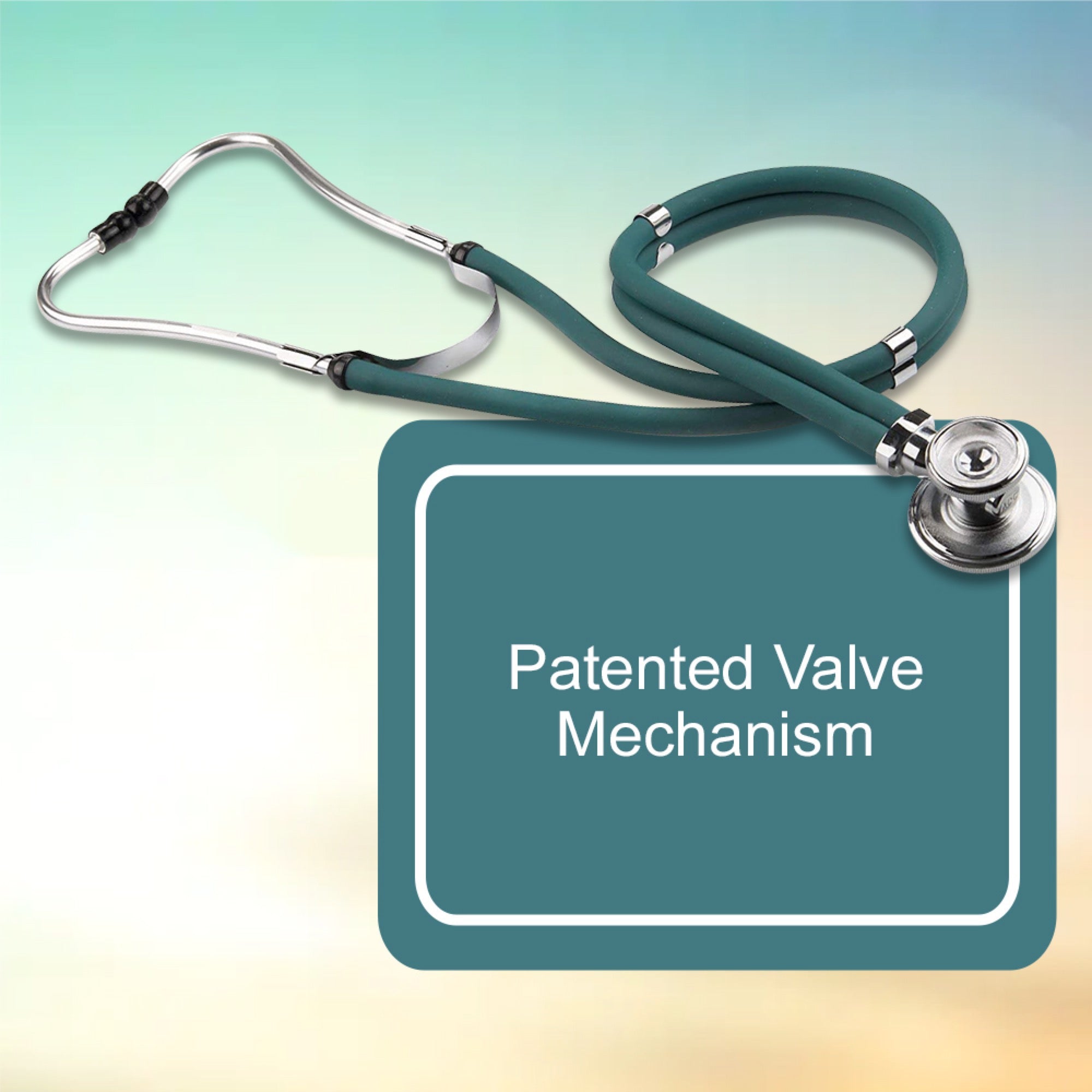 sprague stethoscope mckesson lumeon teal blue 2 tube 22 inch tube double sided chestpiece packaging type each