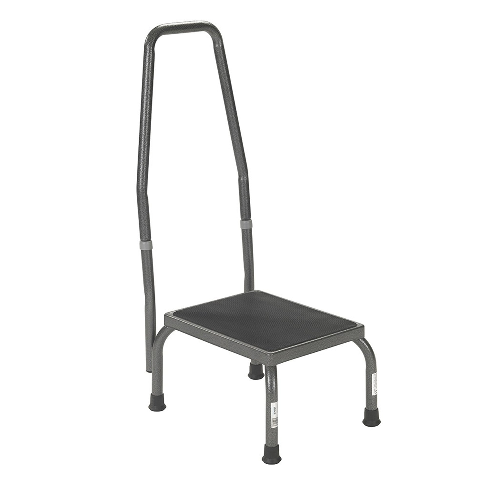 Step Stool with Handrail drive 1 Step Steel Frame 9 1/2 Inch Step Height