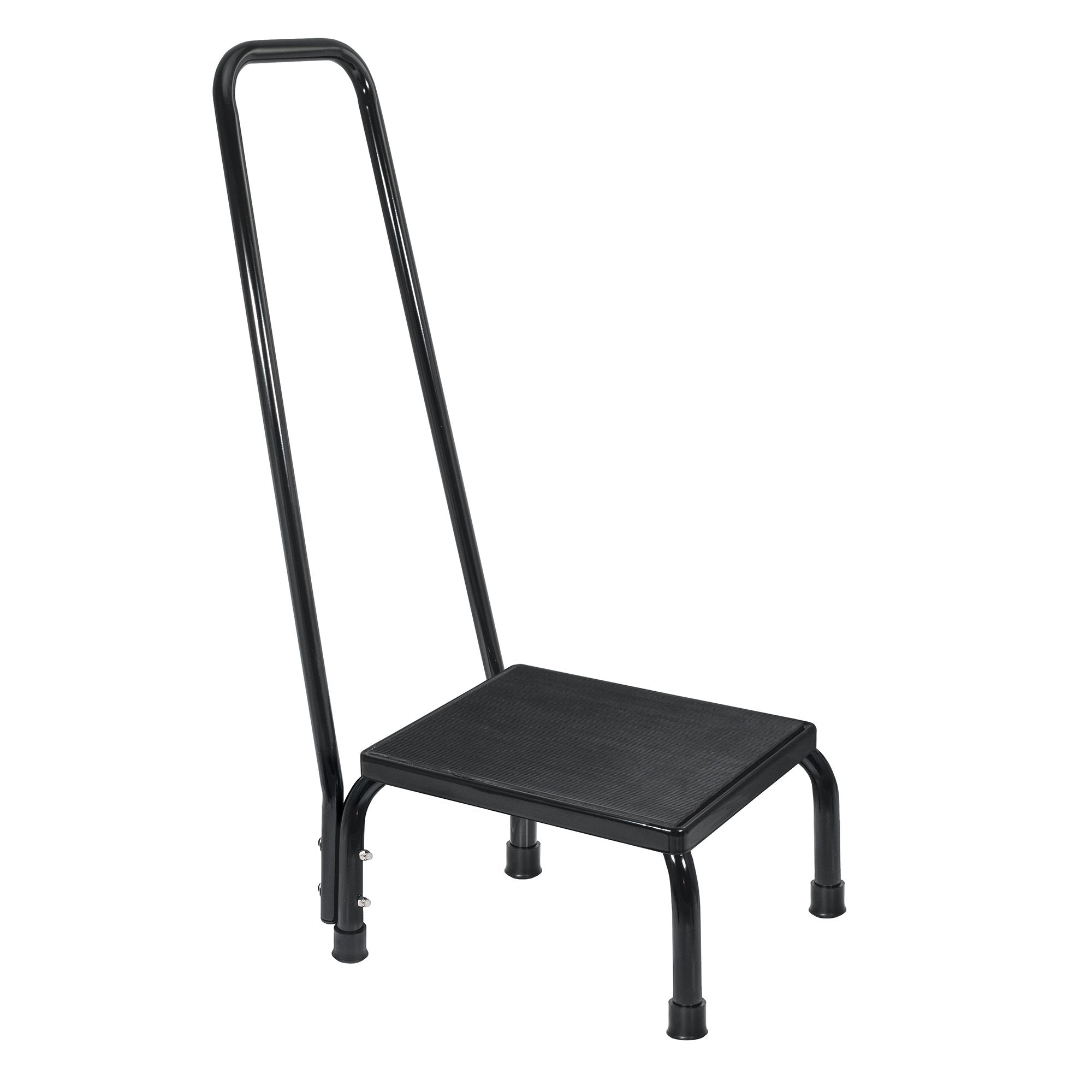 Step Stool with Handrail McKesson 1 Step Powder Coated Steel Frame 8 3/4 Inch Step Height