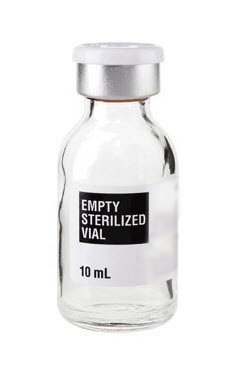 Sterile Empty Vial (SEV) Borosilicate Glass 10 mL Stopper Cap