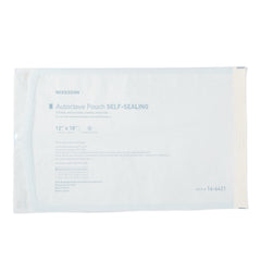 sterilization pouch mckesson ethylene oxide eo gas steam 12 x 18 inch transparent blue white self seal paper film packaging type box