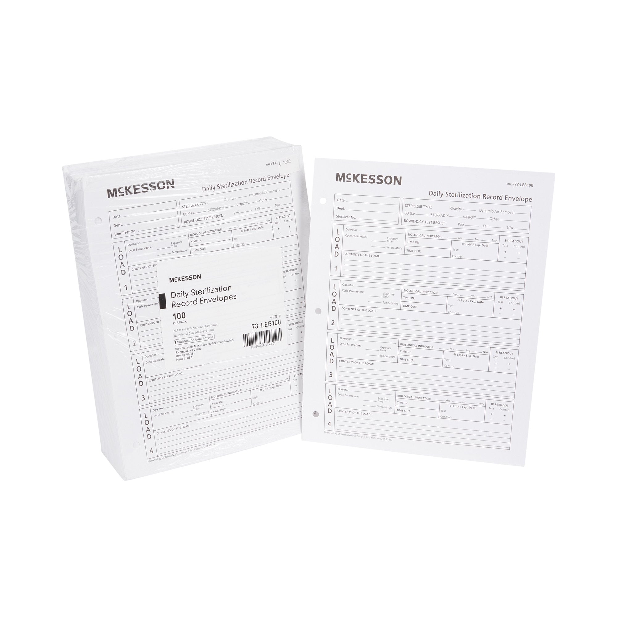 Sterilization Record Envelope McKesson