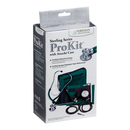 sterling series prokit aneroid sphygmomanometer with stethoscope black veridian reusable aneroid stethoscope set mk1226072ea