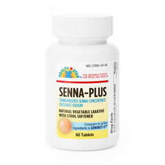 Stool Softener / Laxative Health Star Tablet 60 per Bottle 50 mg   8.6 mg Strength Docusate Sodium / Sennosides