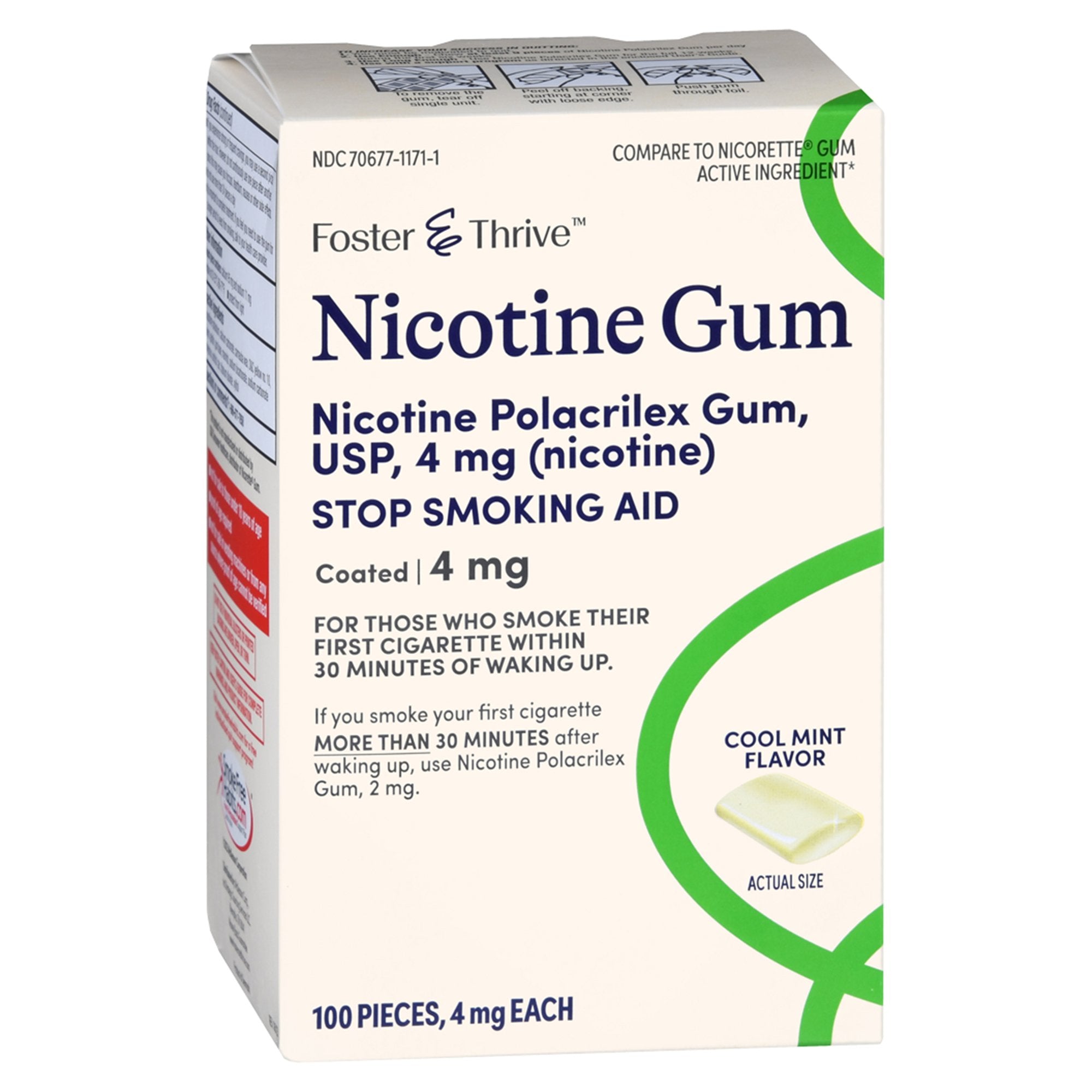 stop smoking aid foster thrive 4 mg strength gum packaging type box