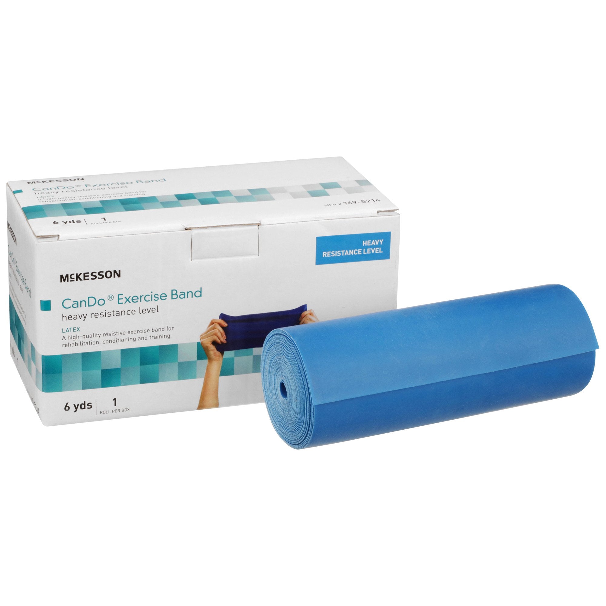 Exercise Resistance Band McKesson CanDo Blue 5 Inch X 6 Yard Heavy Resistance, Packaging Type- Each