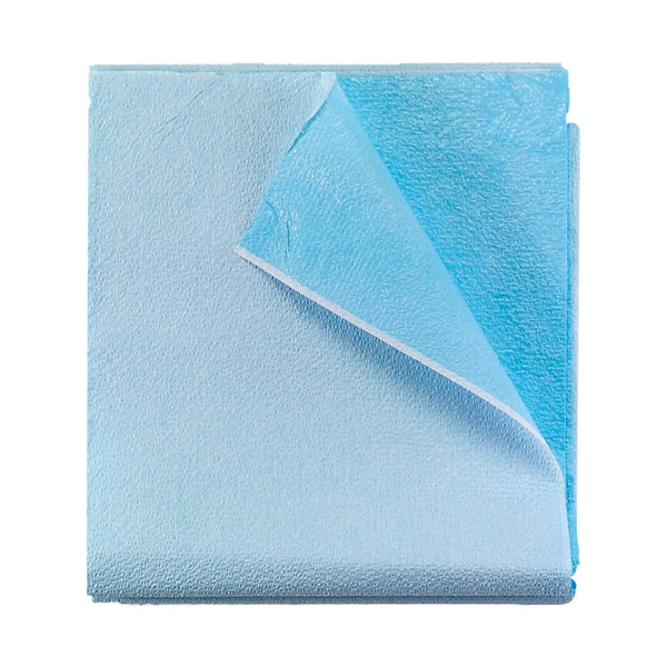 Stretcher Sheet McKesson Flat 40 W X 90 L Inch Blue Polyback Airlaid Disposable