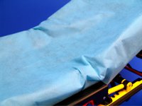 Stretcher Sheet SureFit Fitted 30 W X 84 L Inch Light Blue Nonwoven Polypropylene Disposable