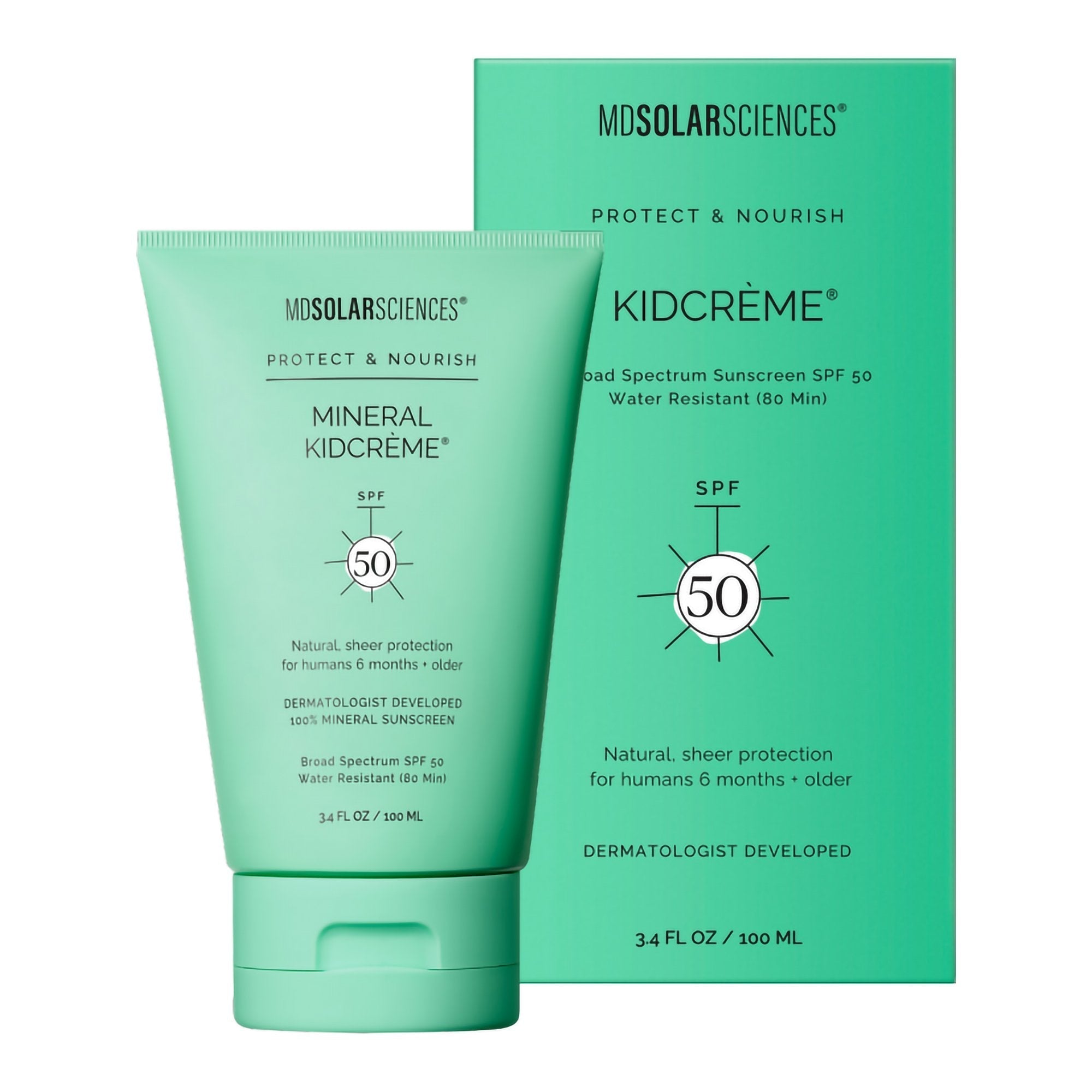 Sunscreen MDSolarSciences Mineral KidCrème SPF 50 Cream 3.4 oz. Tube