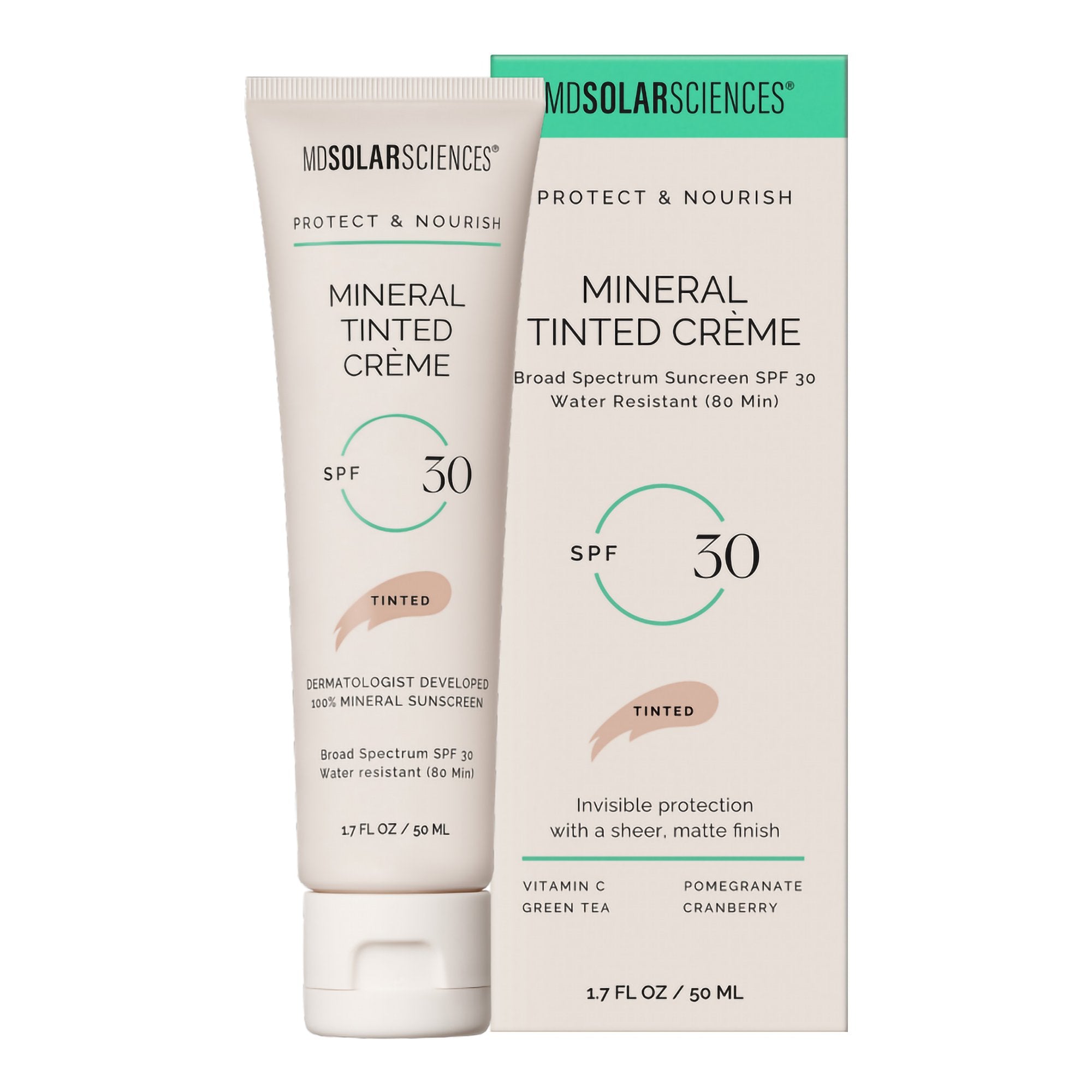 Sunscreen MDSolarSciences Mineral Tinted Crème SPF 30 Cream 1.7 oz. Tube