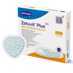 Super Absorbent Dressing Zetuvit Plus Silicone Border Silicone Adhesive 9 X 9 Inch Sacral,  Packaging Type- Each