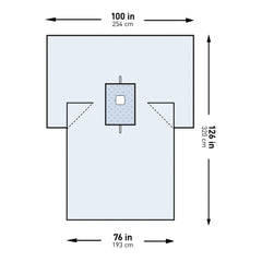 Surgical Drape McKesson Breast Drape 100 W X 76 W X 126 L Inch Sterile