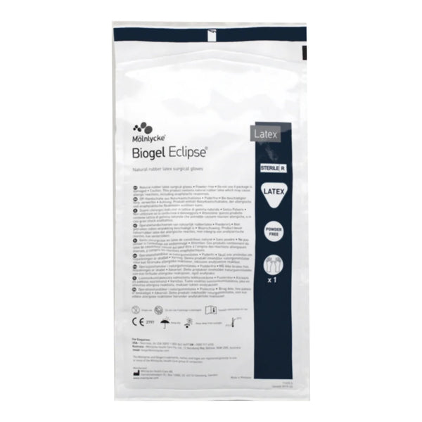 Surgical Glove Biogel Eclipse Size 7.5 Sterile Latex Standard Cuff Length Micro Textured Straw Not Chemo Approved