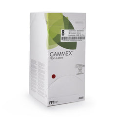 surgical glove gammex non latex size 8 sterile polyisoprene standard cuff length micro textured green chemo tested packaging type case