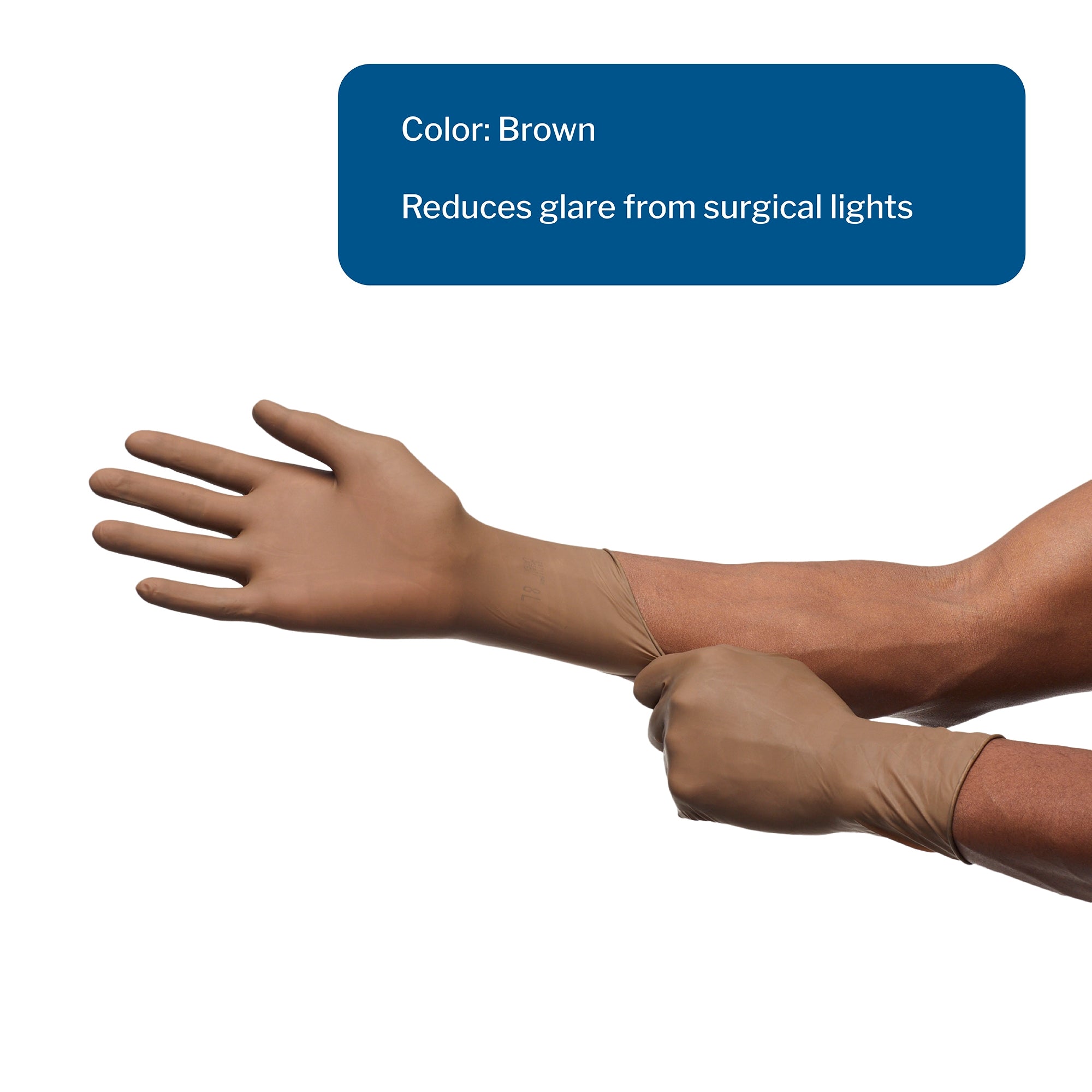 surgical glove mckesson perry size 8 sterile latex standard cuff length smooth brown not chemo approved packaging type box