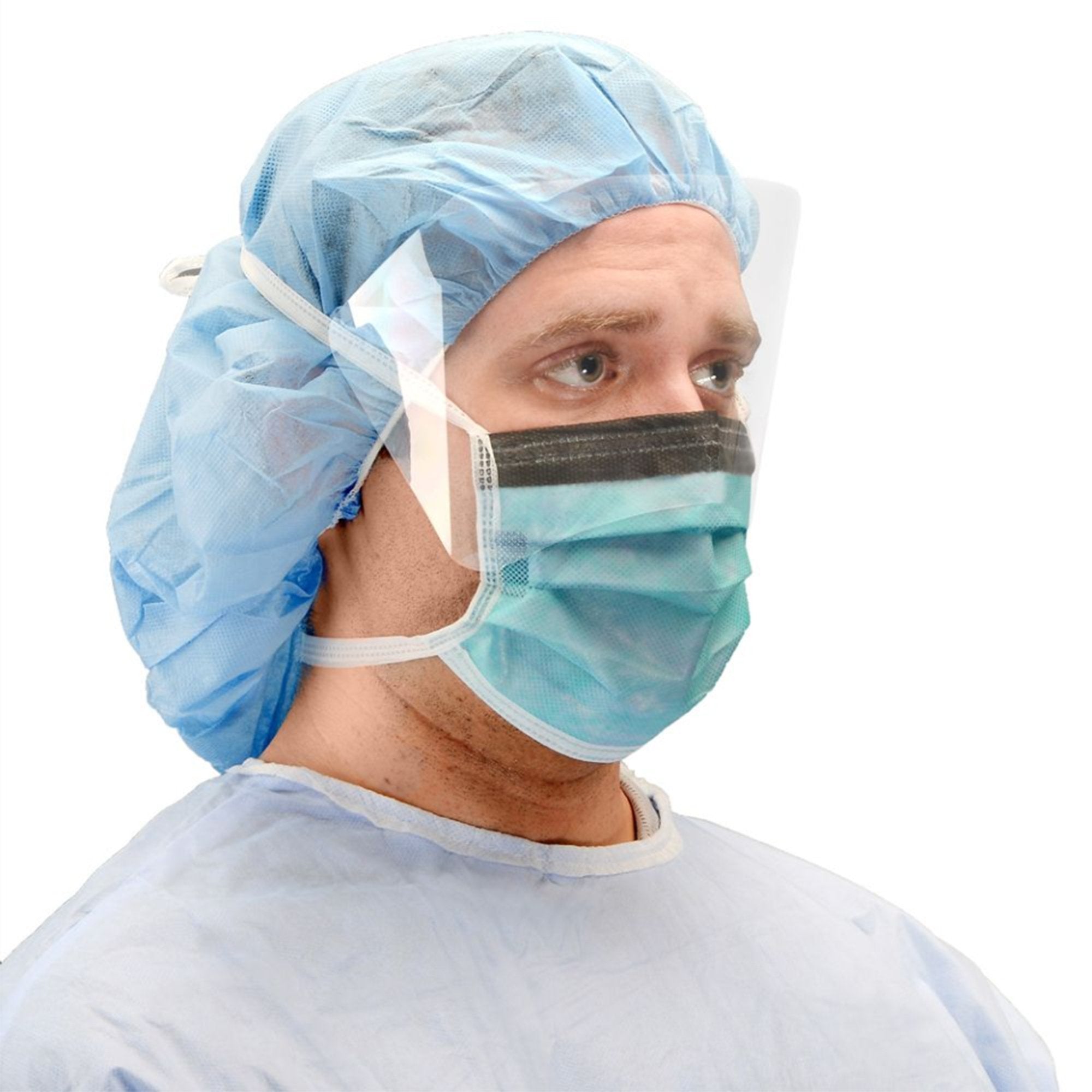 Surgical Mask Cardinal Health Anti fog Foam ASTM Level 3 Tie Closure One Size Fits Most