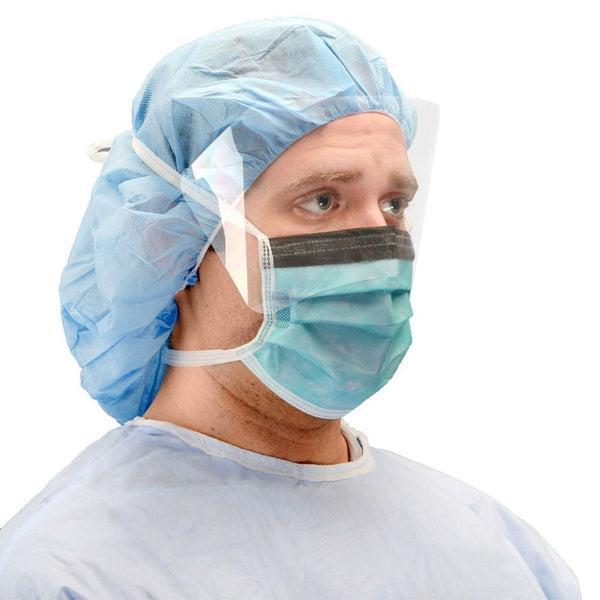 Surgical Mask Cardinal Health Anti fog Foam ASTM Level 3 Tie Closure One Size Fits Most
