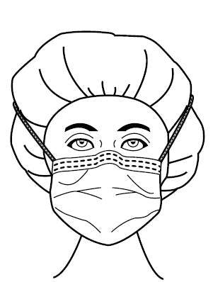 Surgical Mask Precept Fog Shield Anti fog Foam ASTM Level 1 Tie Closure One Size Fits Most