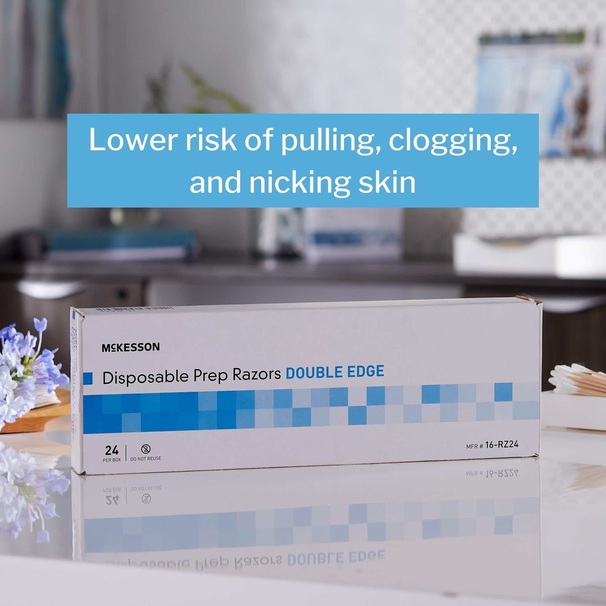 surgical prep razor mckesson double edge single blade nonsterile disposable packaging type box