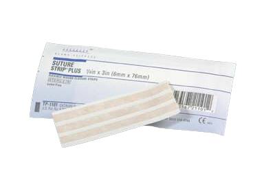 Skin Closure Strip Suture Strip Plus 1/4 X 4 Inch Nonwoven Polyamide Flexible Strip Tan