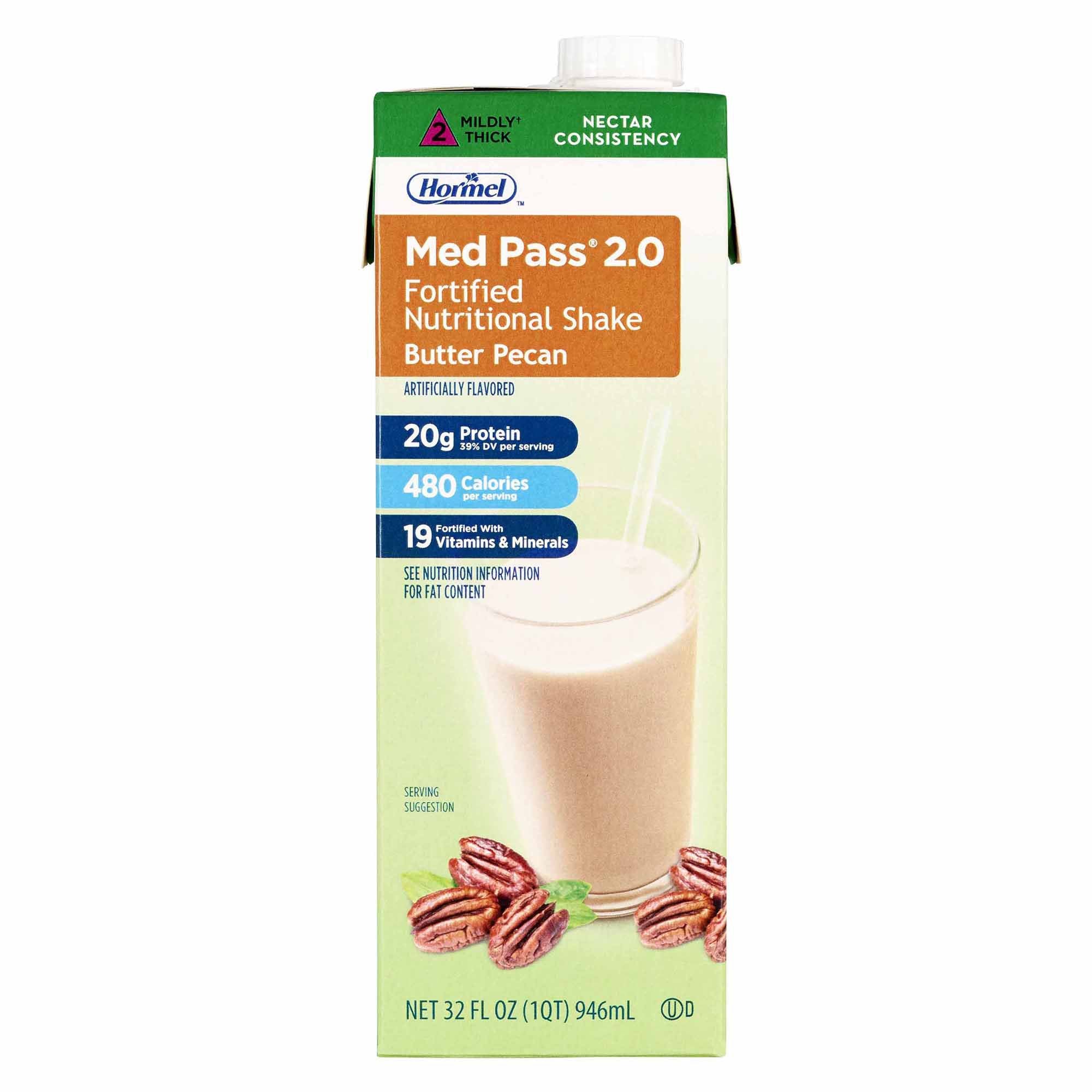 Oral Supplement Med Pass® 2.0 Butter Pecan Flavor Liquid 32 oz. Carton