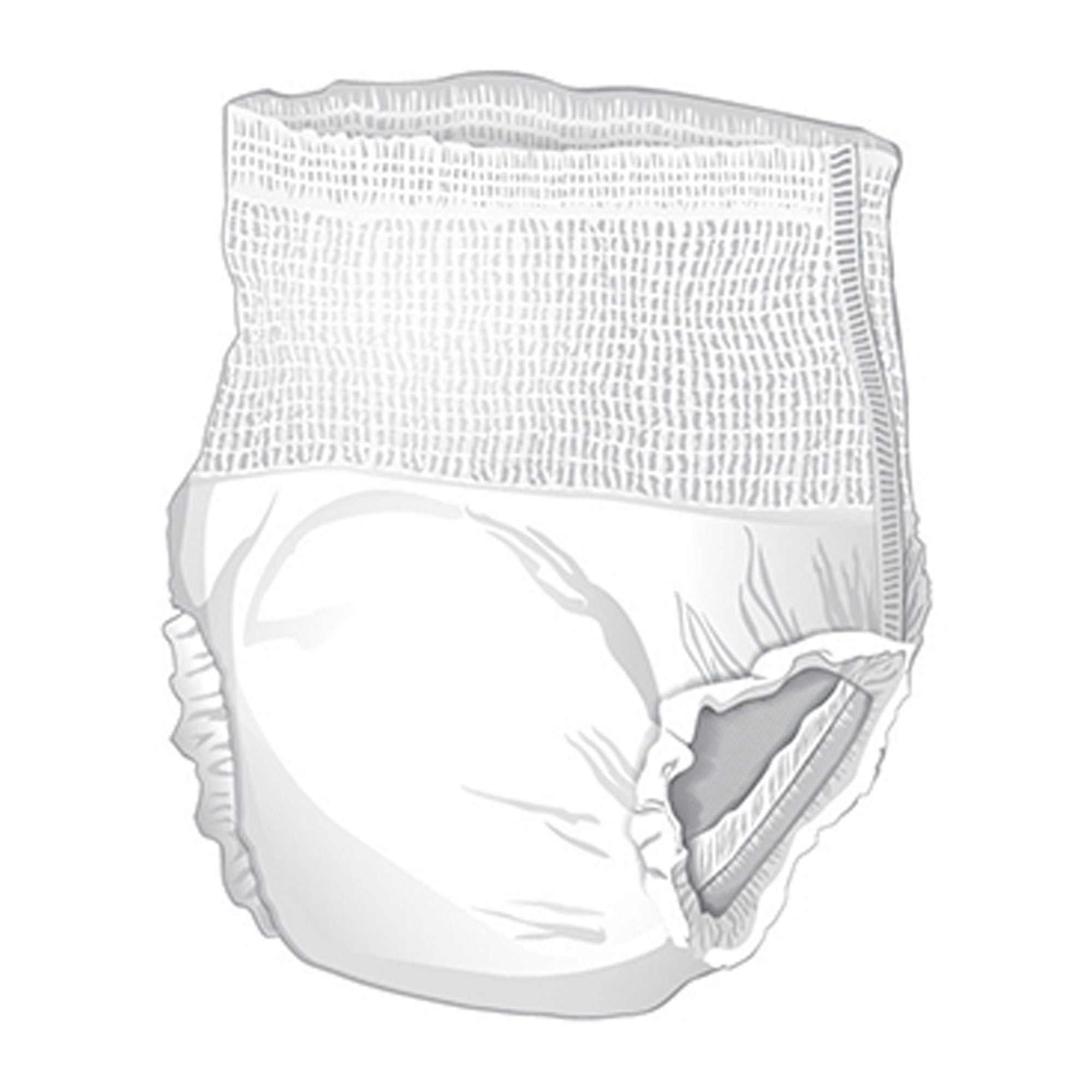 Unisex Adult Absorbent Underwear McKesson Pull On with Tear Away Seams Large Disposable Heavy Absorbency, Packaging Type - Bag