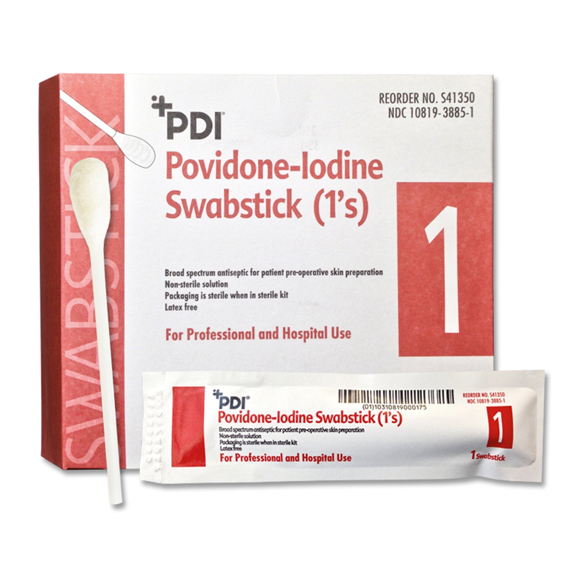 Impregnated Swabstick PDI 10% Strength Povidone-Iodine Individual Packet NonSterile, Packaging Type- Box