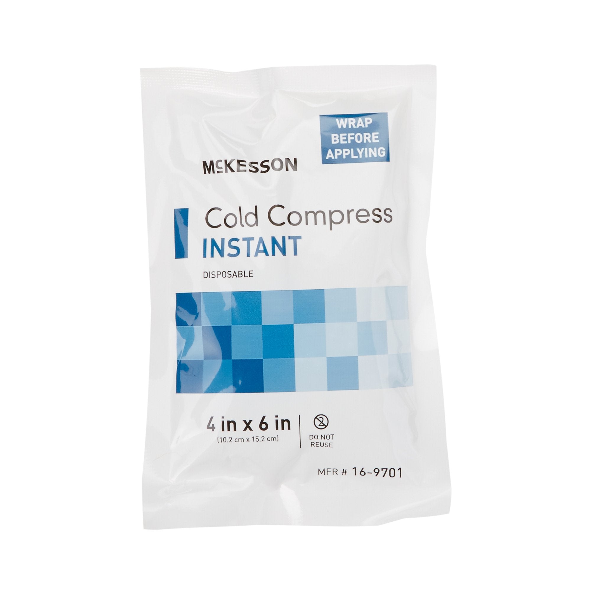 Instant Cold Pack McKesson General Purpose 4 X 6 Inch Plastic / Calcium Ammonium Nitrate / Water Disposable, Packaging Type- Case