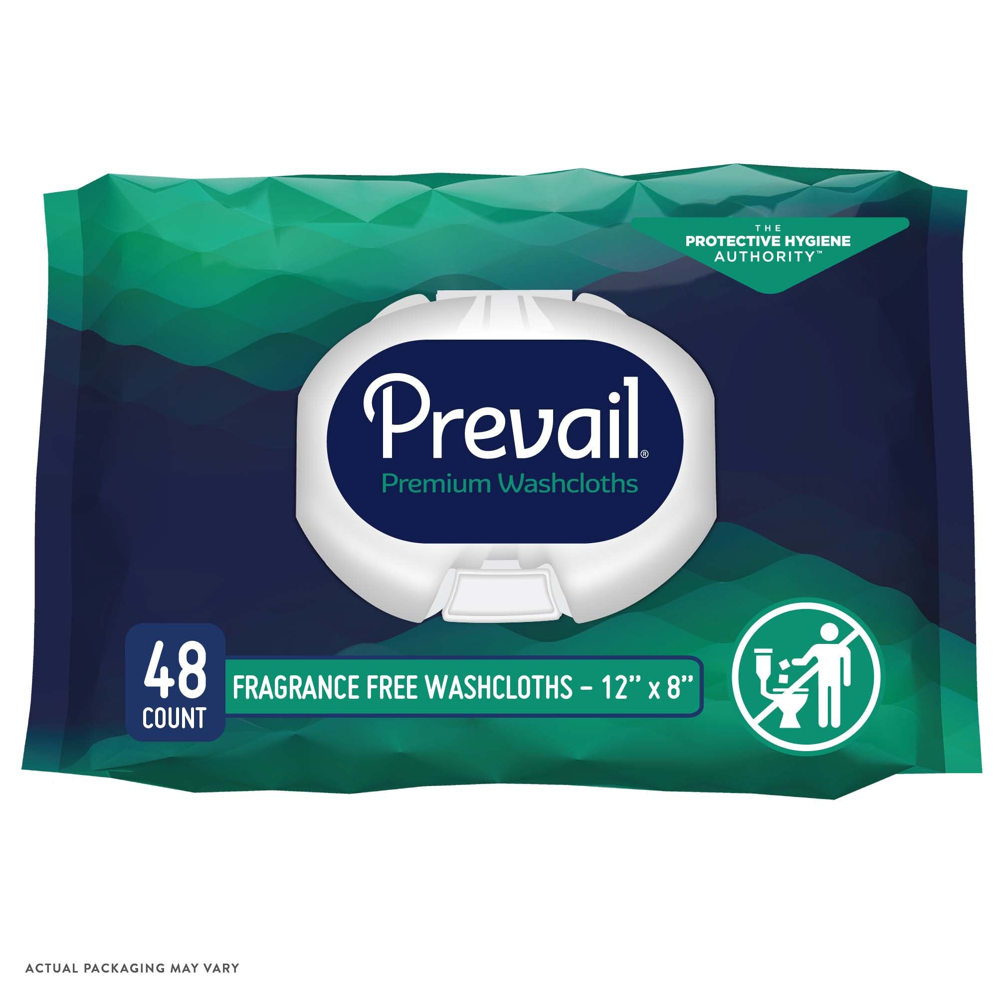 Personal Cleansing Wipe Prevail Soft Pack Unscented 48 Count, Packaging Type- Case