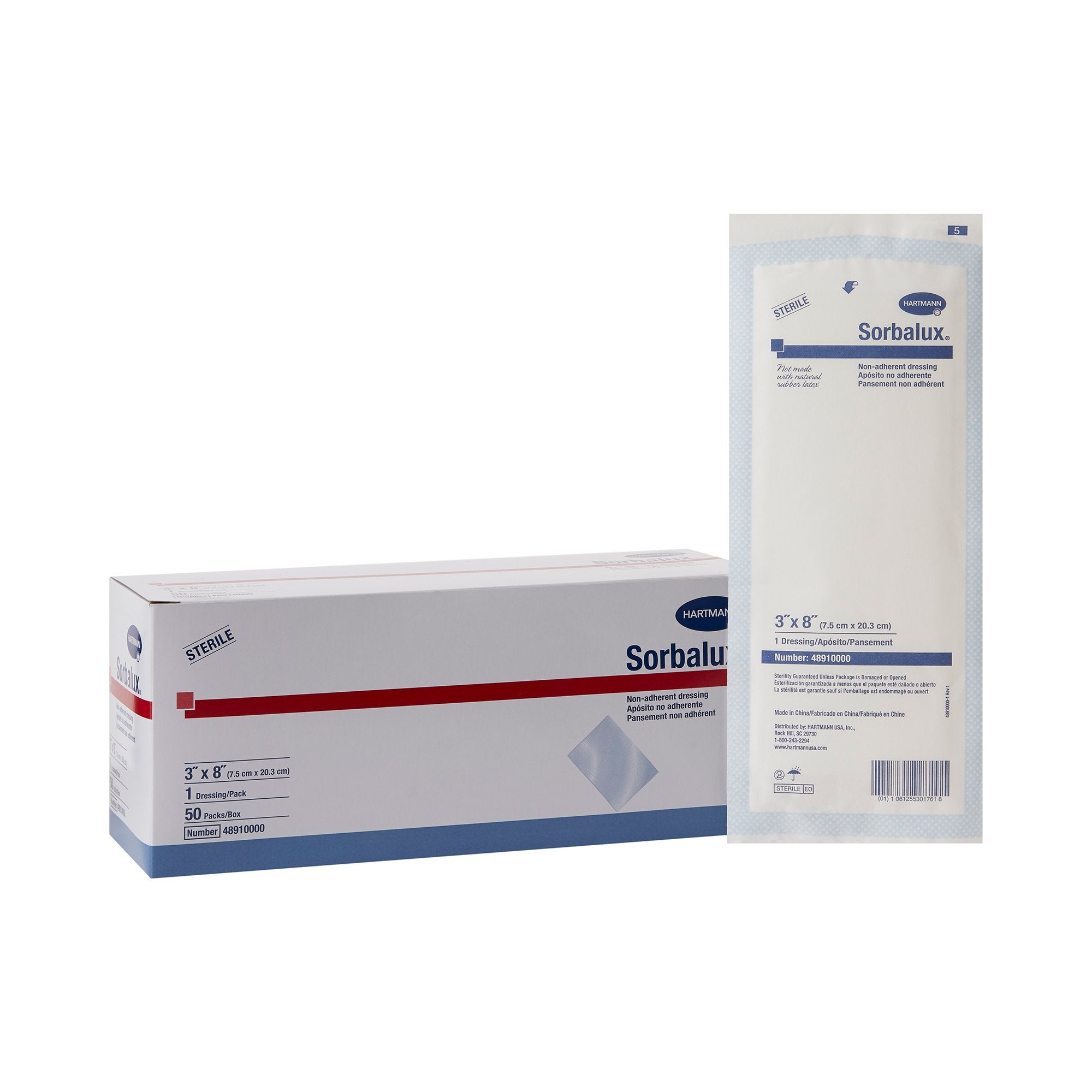 Non-Adherent Dressing Sorbalux® 3 X 8 Inch Sterile 1 per Pack