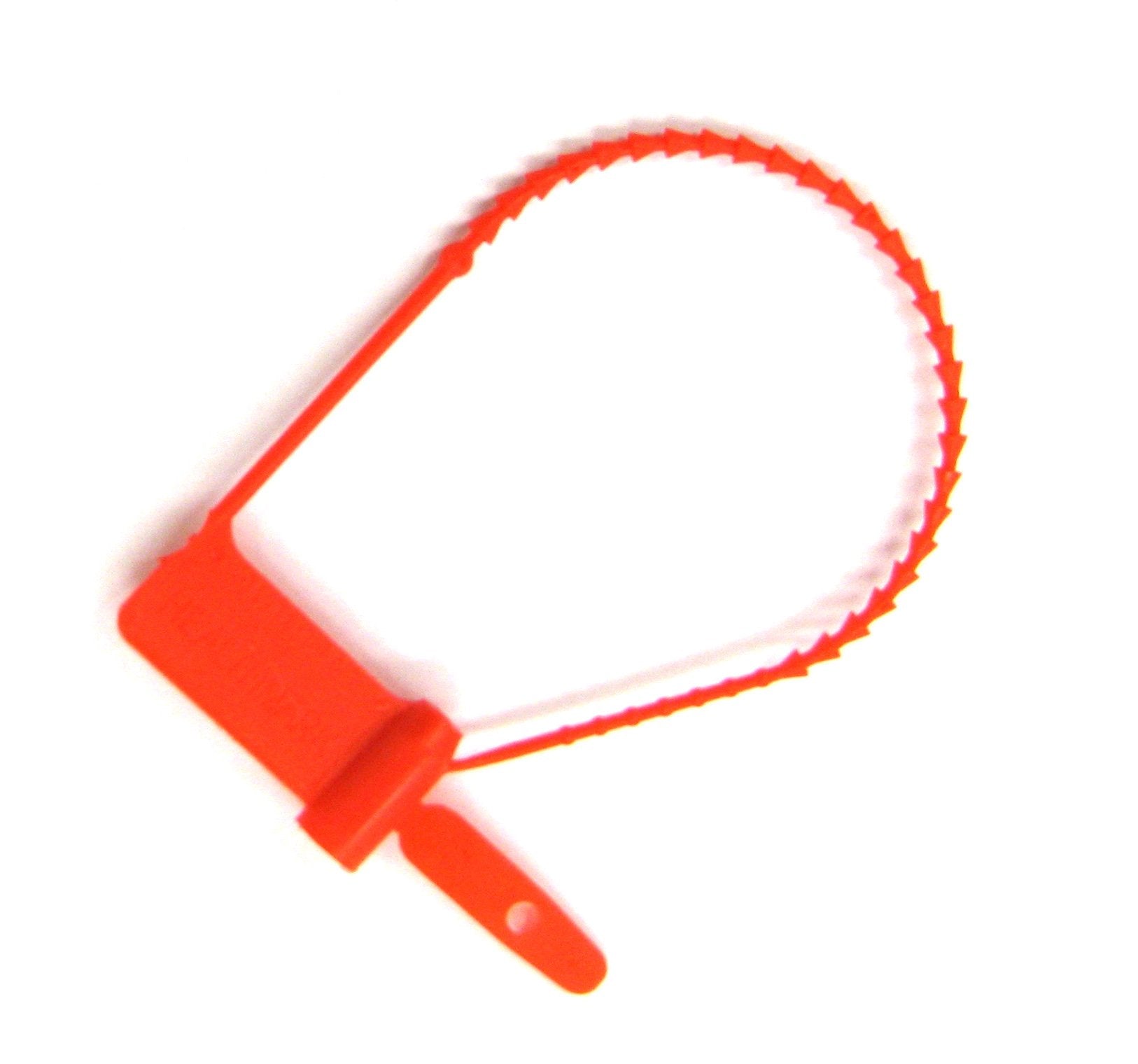 Tamper Evident Seal Cynch Loks UnNumbered Red Plastic 6 Inch