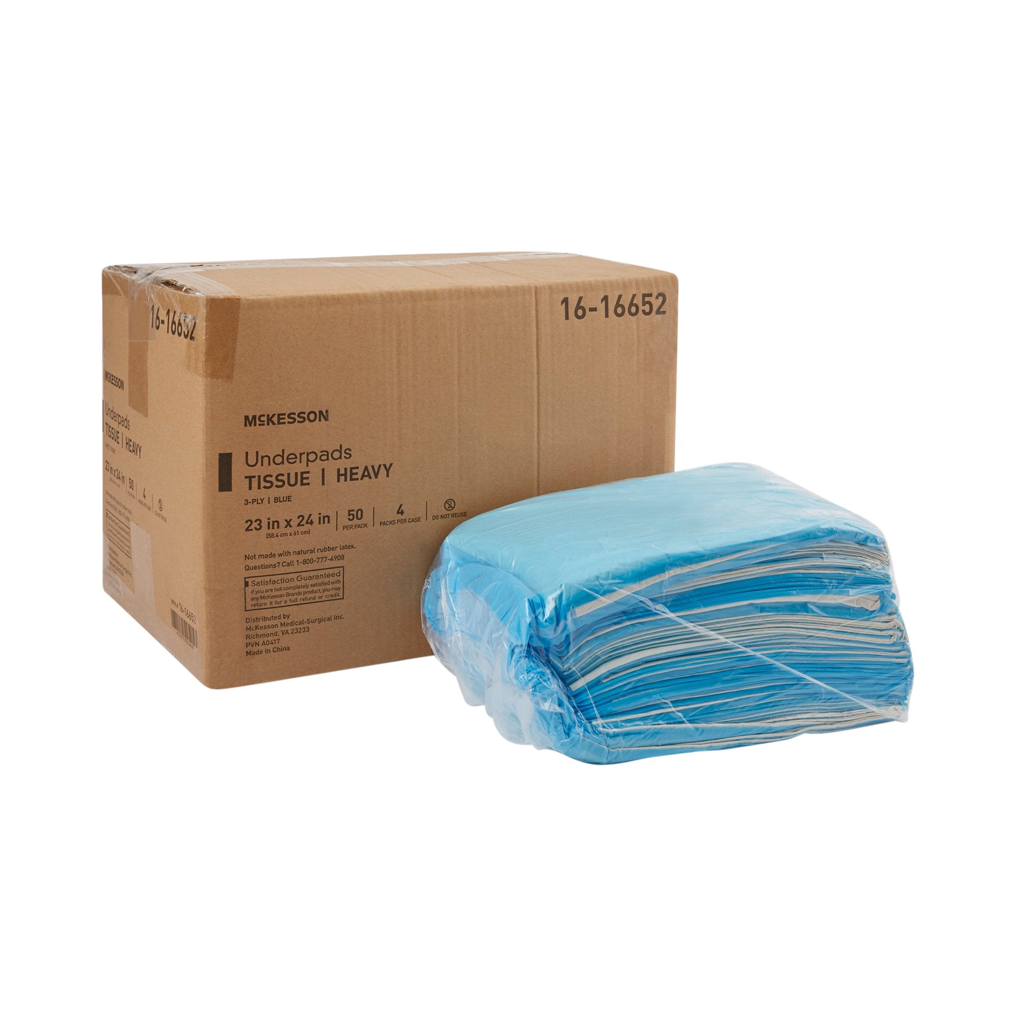 Procedure Underpad McKesson 23 W X 24 L Inch Blue NonSterile, Packaging Type- Case