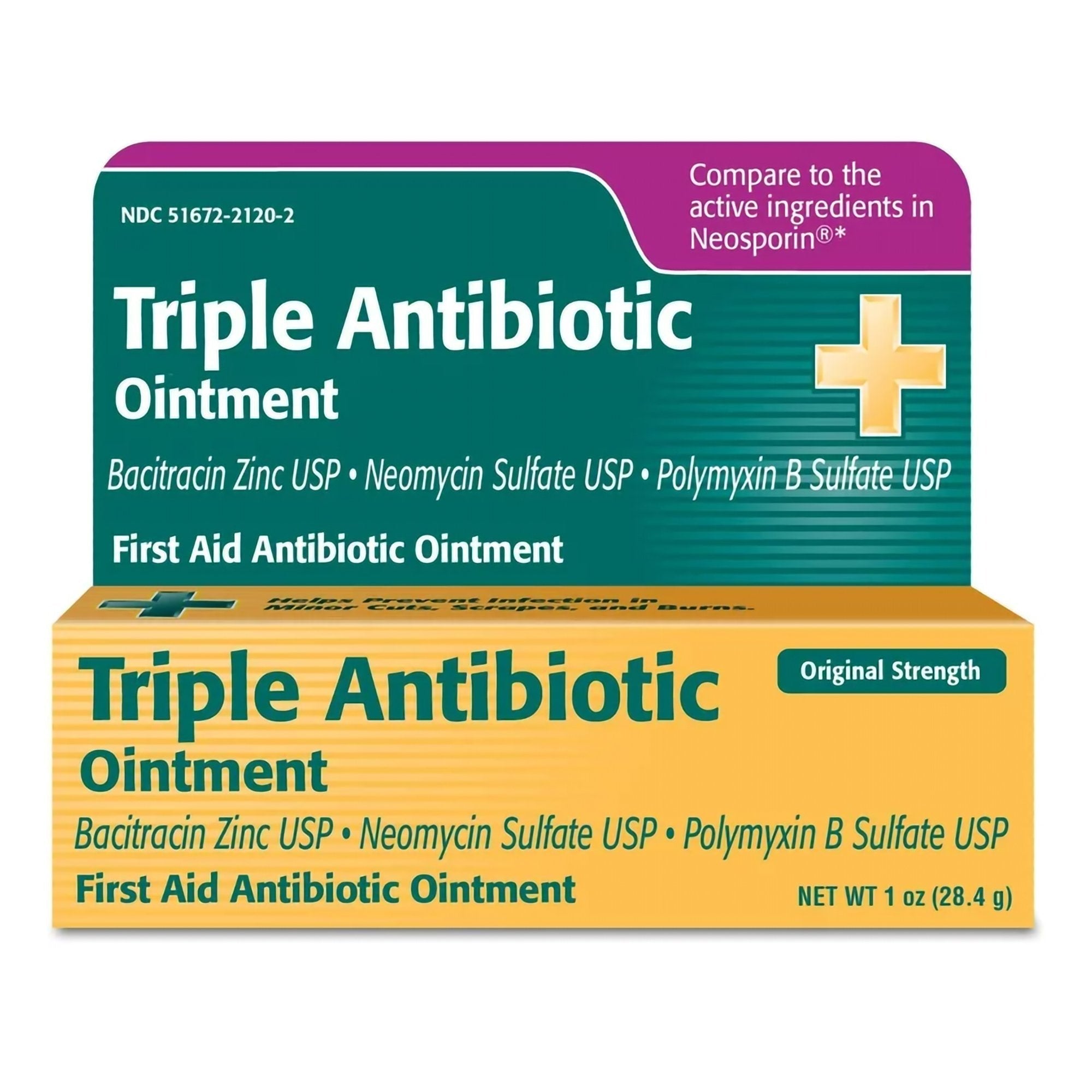 First Aid Antibiotic Bacitracin / Neomycin / Polymyxin B Ointment 1 oz. Tube