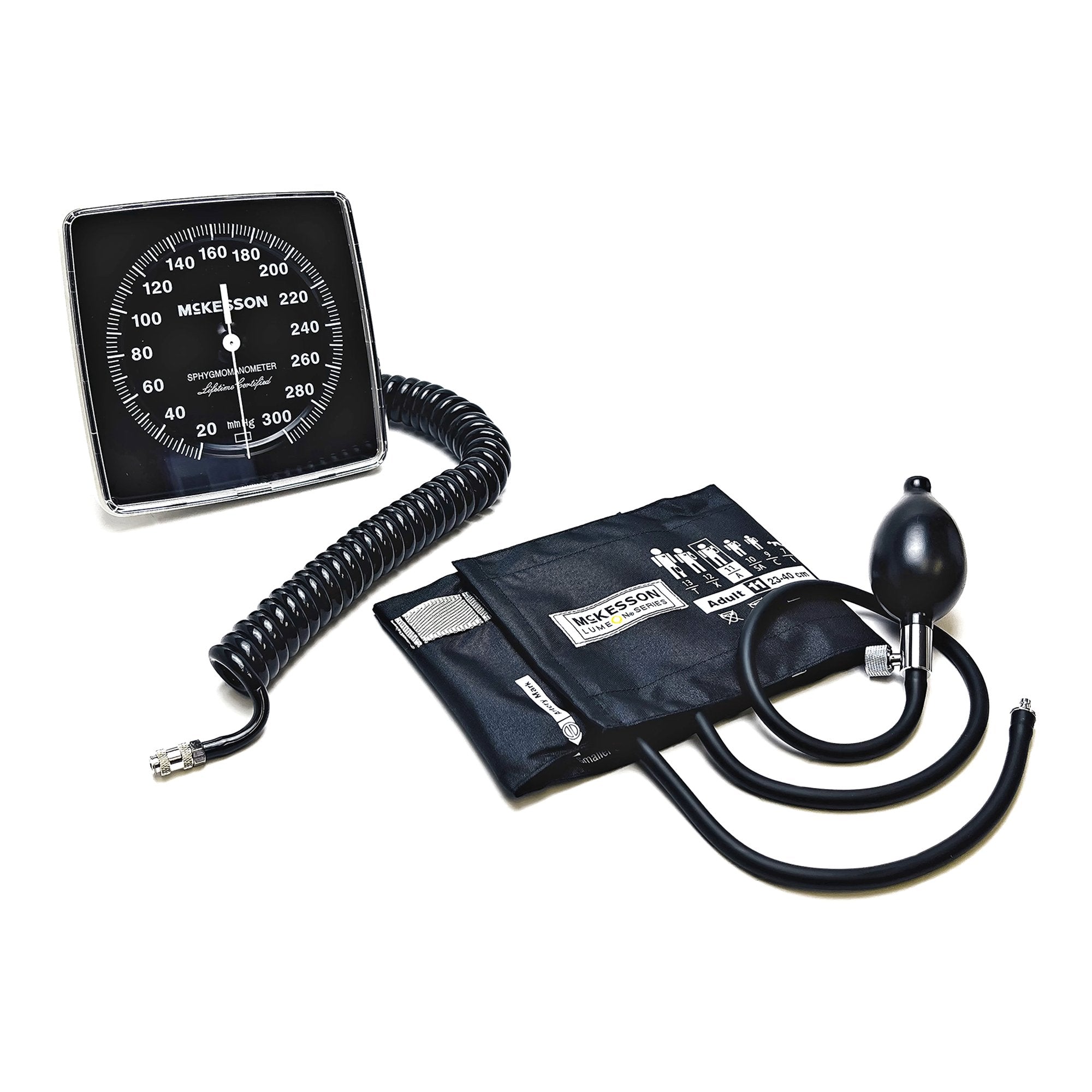 Aneroid Sphygmomanometer Unit McKesson LUMEON Adult Cuff Nylon Cuff 23 - 40 cm Wall Mount