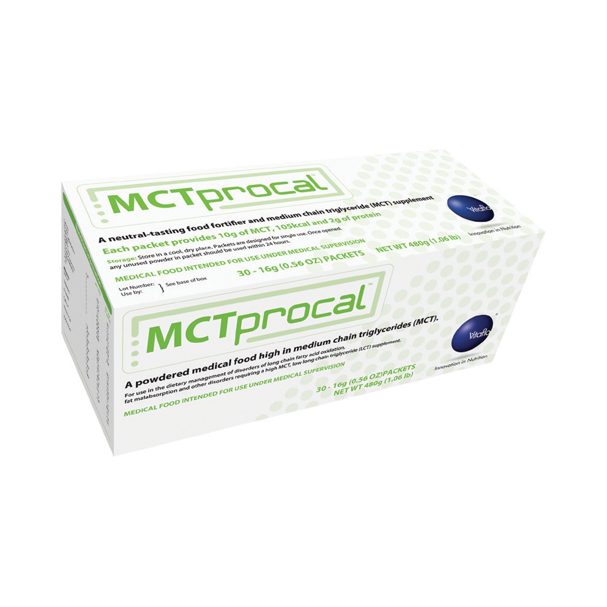 Oral Supplement MCTprocal® Unflavored Powder 16 Gram Individual Packet