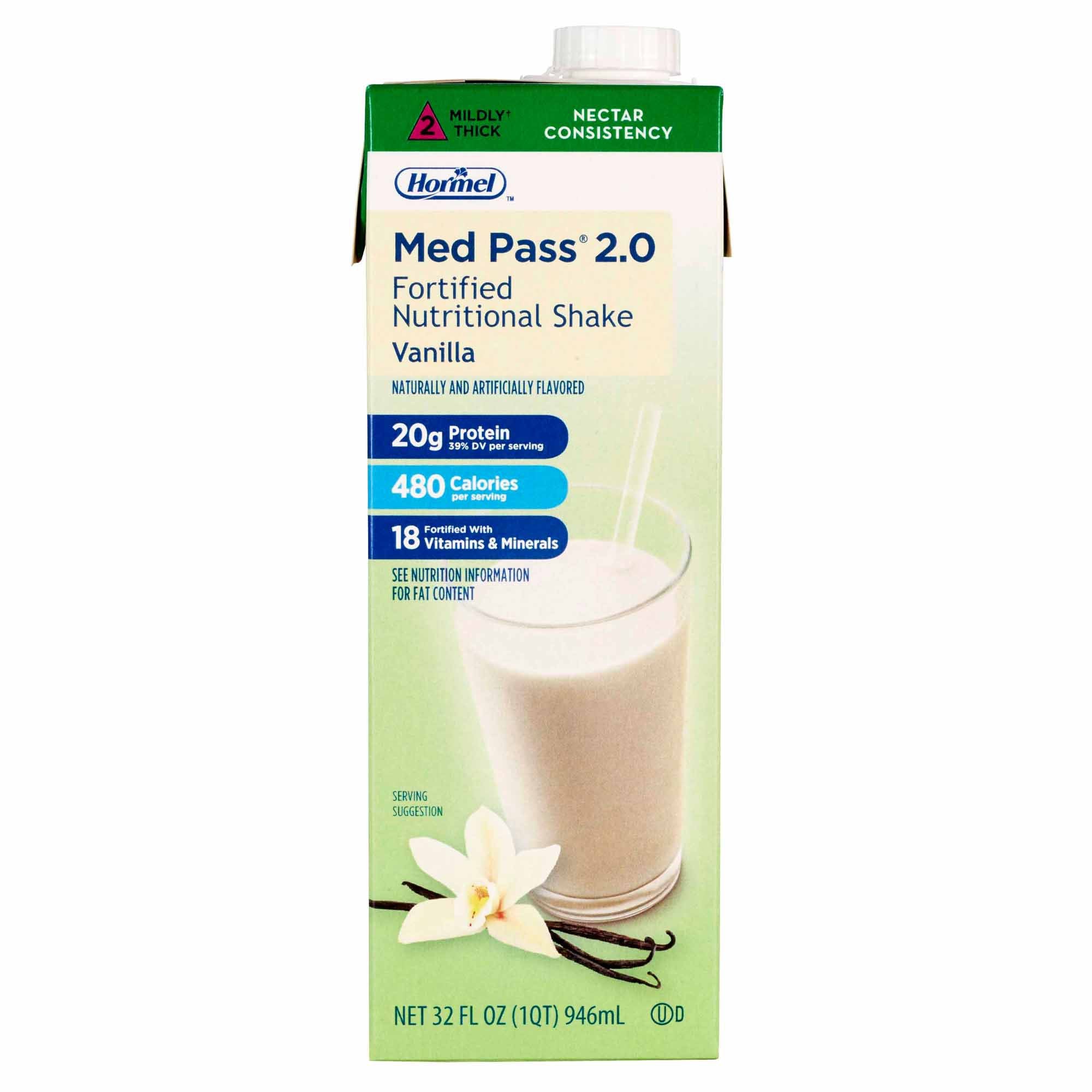 Oral Supplement Med Pass® 2.0 Vanilla Flavor Liquid 32 oz. Carton