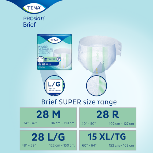 Unisex Adult Incontinence Brief TENA ProSkin Super X-Large Disposable Heavy Absorbency, Packaging Type- Case