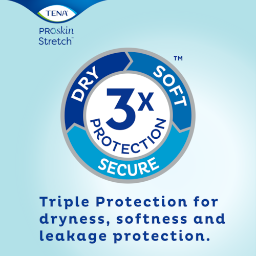 Unisex Adult Incontinence Brief TENA ProSkin Stretch Ultra 2X-Large Disposable Heavy Absorbency, Packaging Type- Case