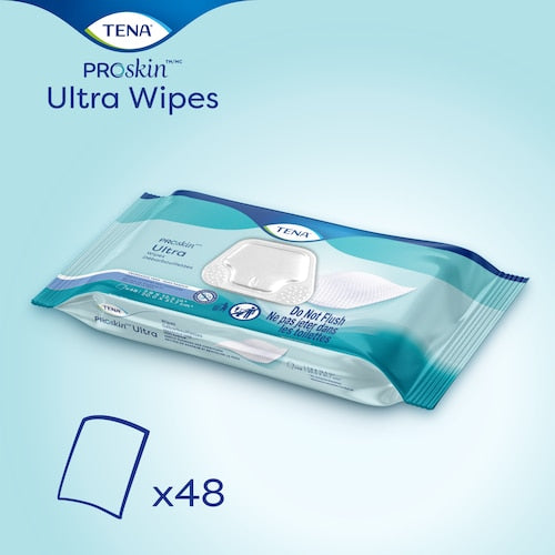 Personal Cleansing Wipe TENA ProSkin Ultra Soft Pack Unscented 48 Count, Packaging Type- Case