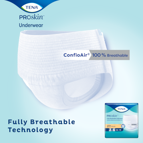 Unisex Adult Absorbent Underwear TENA ProSkin Plus Pull On with Tear Away Seams 2X-Large Disposable Moderate Absorbency, Packaging Type- Case