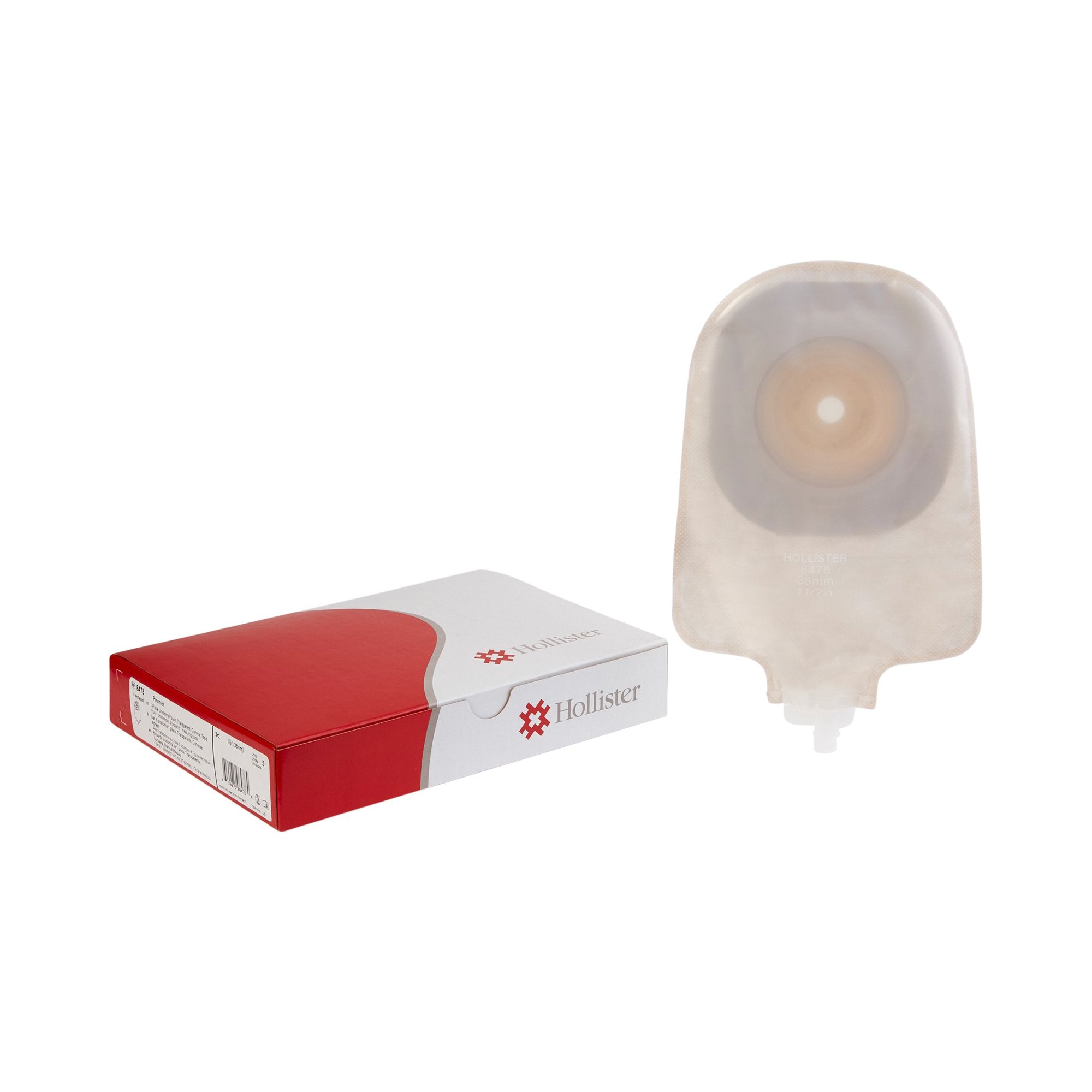 Urostomy Pouch Premier One-Piece System 9 Inch Length Trim To Fit Up to 1-1/2 Inch Stoma Drainable, Packaging Type- Box