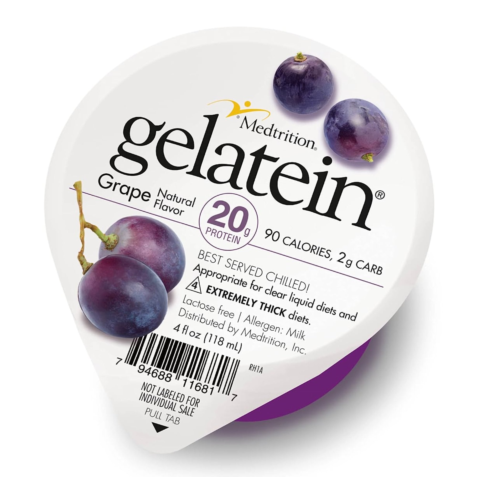 Oral Supplement Gelatein Grape Flavor Gel 4 oz. Cup, Packaging Type- Case