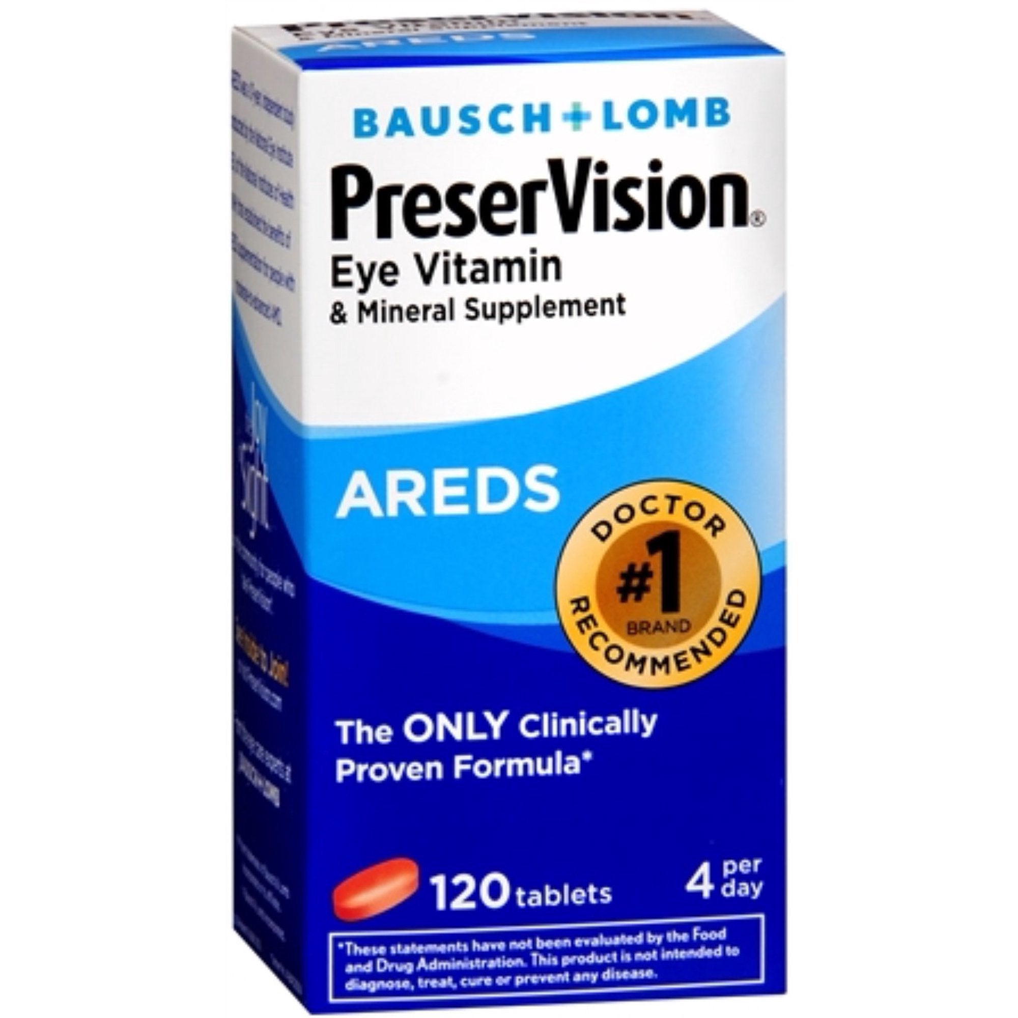 Multivitamin Supplement PreserVision® Vitamin A / Ascorbic Acid 14,320 IU - 226 mg Strength Tablet 120 per Bottle