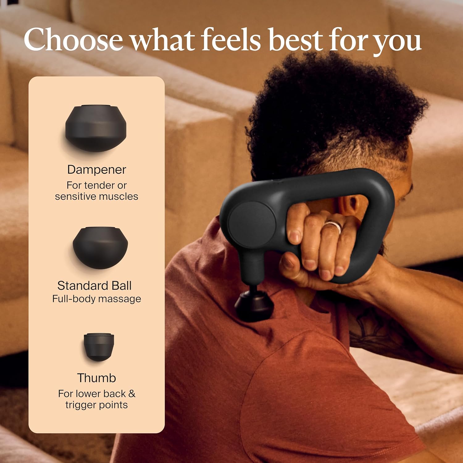 therabody dampener hand held massager attachment for theragun pro elite prime and mini therabody dampener hand held massager attachment mk1248593ea