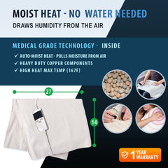 thermorelief king lcd weighted digital heating pad 26 x14