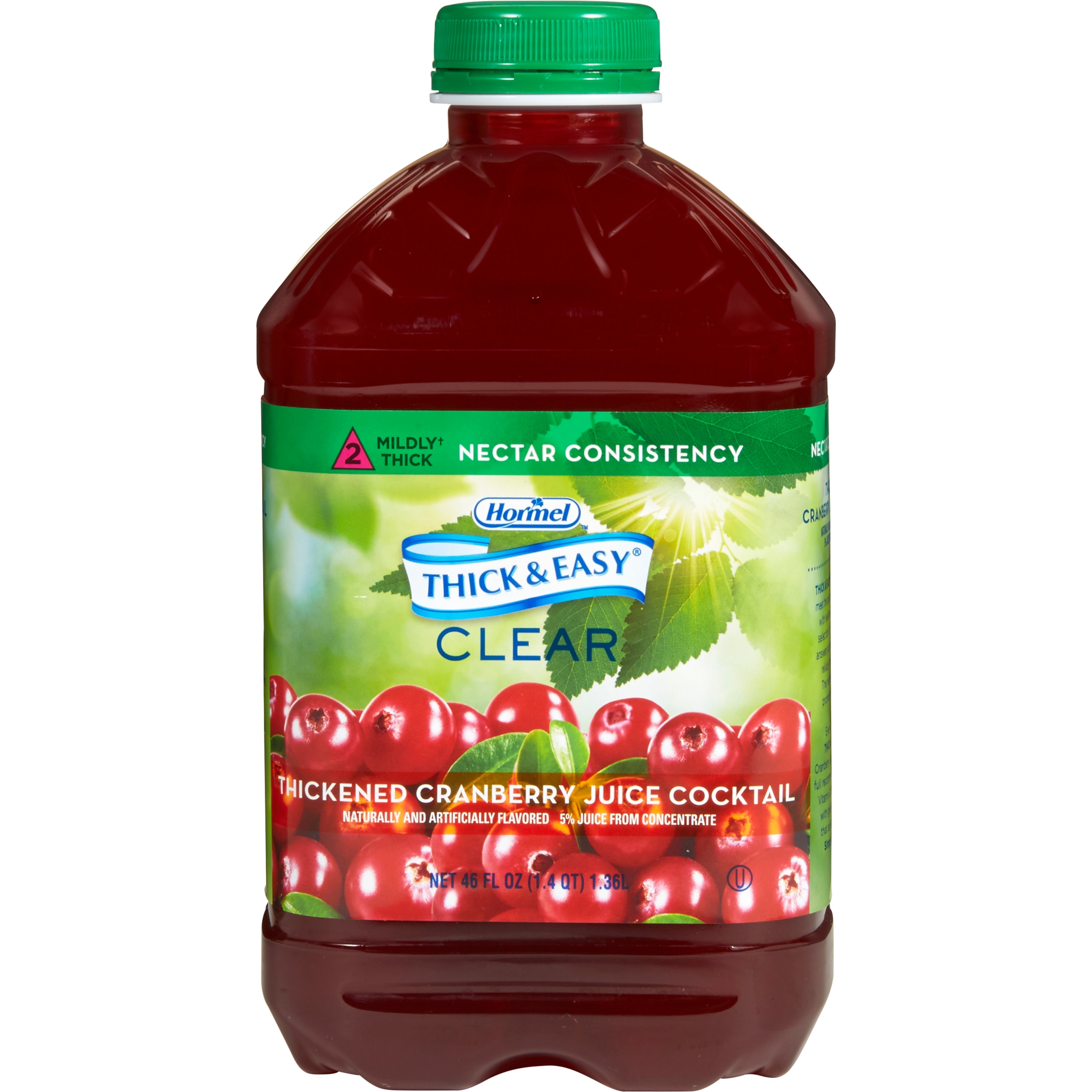 Thickened Beverage Thick & Easy 46 oz. Bottle Cranberry Juice Cocktail Flavor Liquid IDDSI Level 2 Mildly Thick